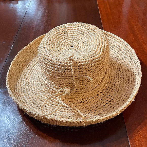 SCALA - CROCHETED RAFFIA UPBRIM HAT - Picture 3 of 7